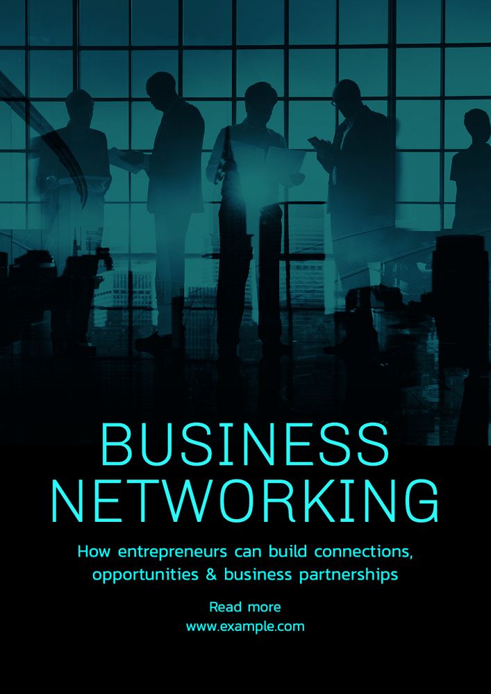 Business networking  poster template, editable text and design