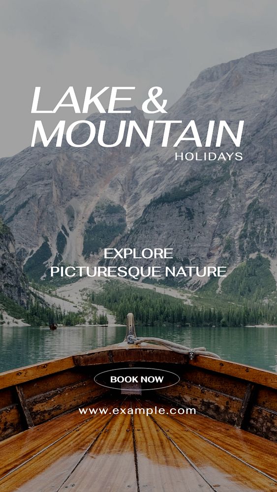 Nature holiday  Instagram story template, editable text