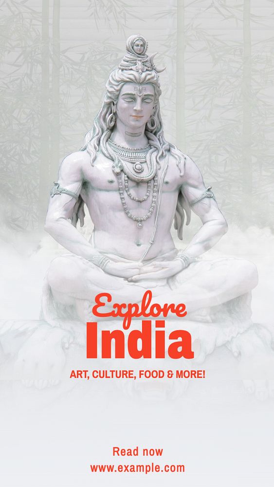 Indian art & culture  Instagram story template, editable text