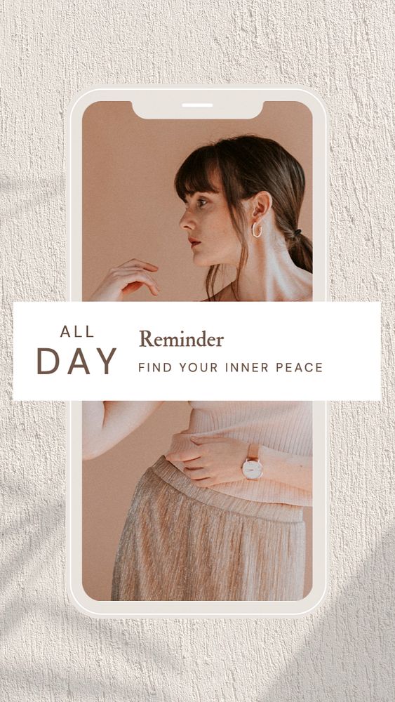 Inner peace  Instagram story template, editable text