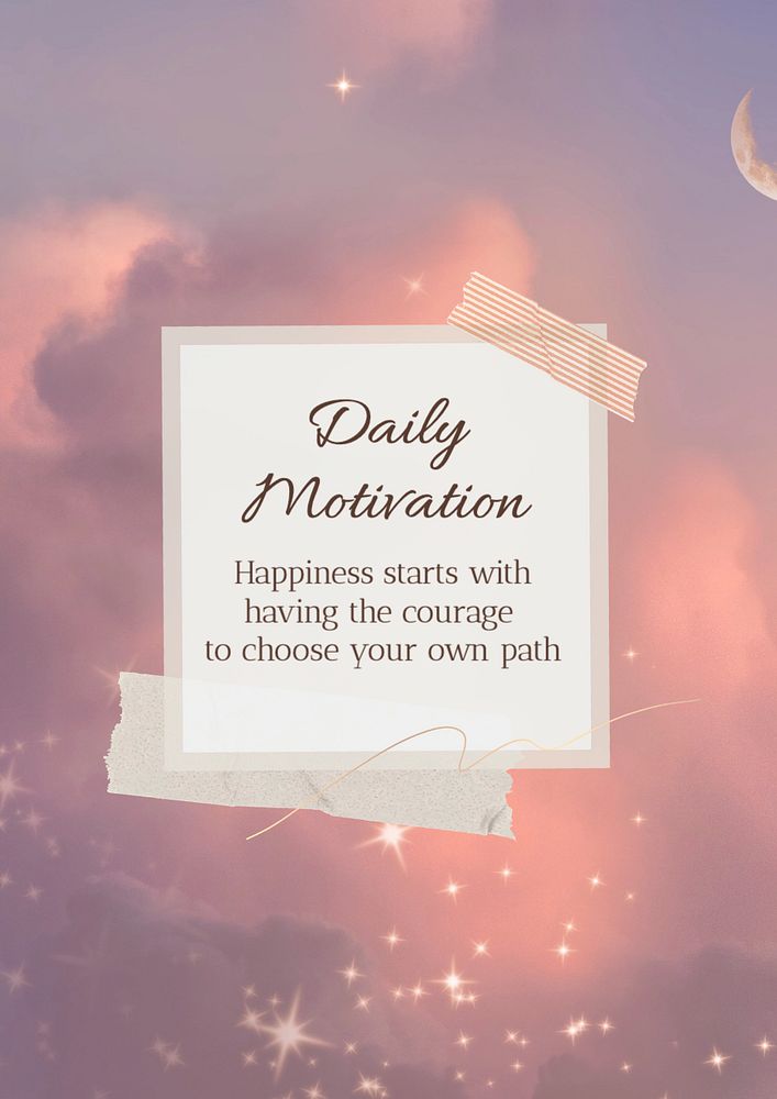 Daily motivation  poster template, editable text and design