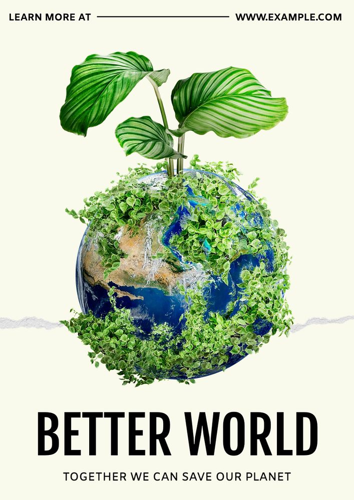 Better planet poster template, editable text and design