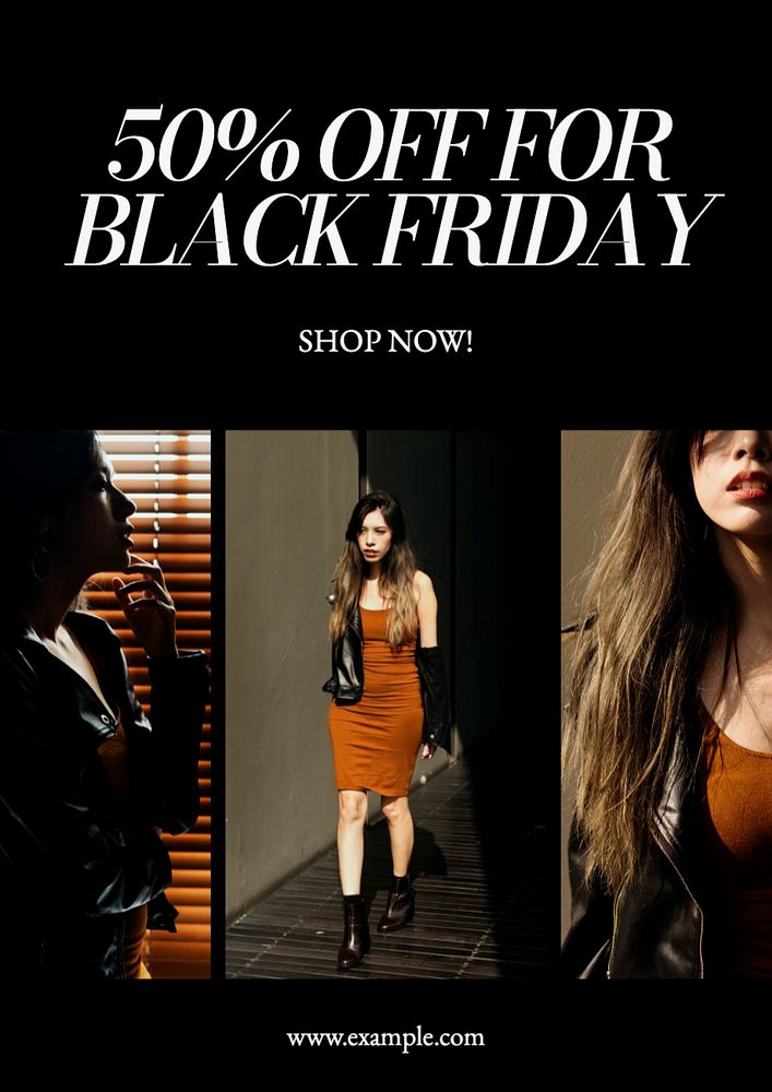 Black Friday poster template, editable text and design