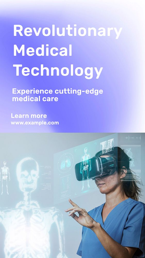 Medical technology  Instagram story template, editable text