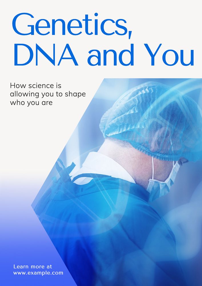 DNA test  poster template, editable text and design