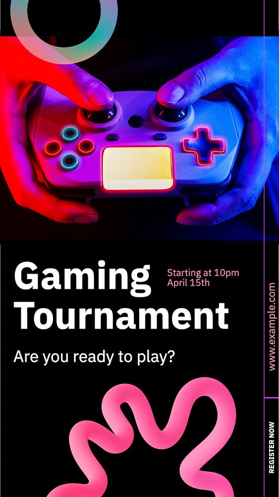 Tournament  Instagram story template, editable text