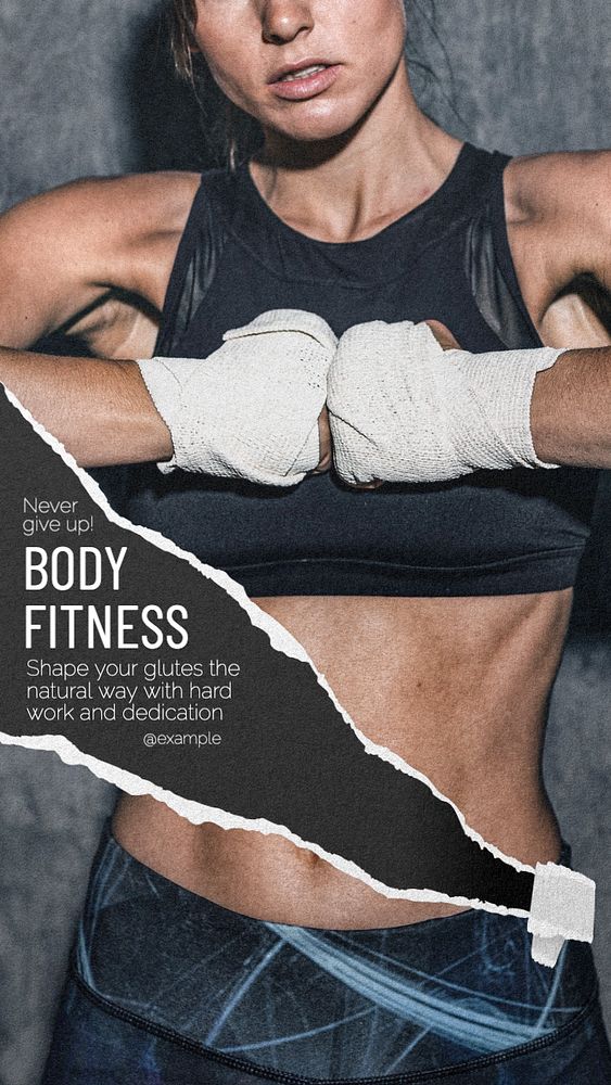 Fitness  Instagram story template, editable text