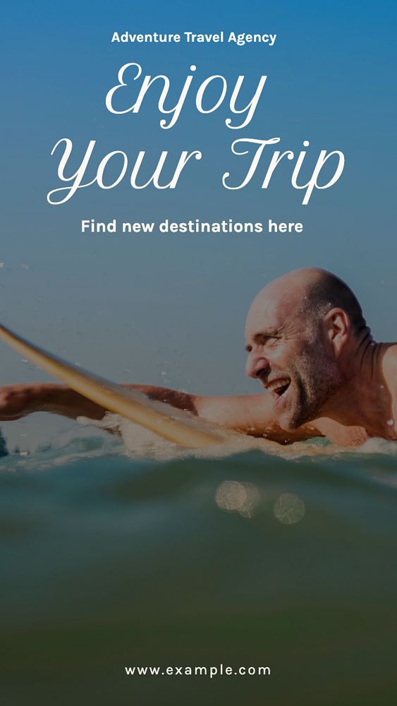 Enjoy your trip  Instagram story template, editable text