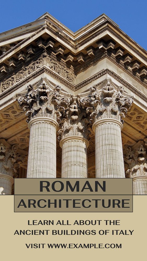 Roman architecture Instagram story template, editable design