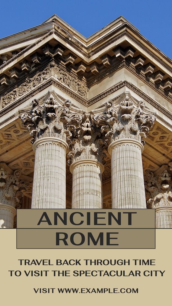 Ancient Rome Instagram story template, editable design