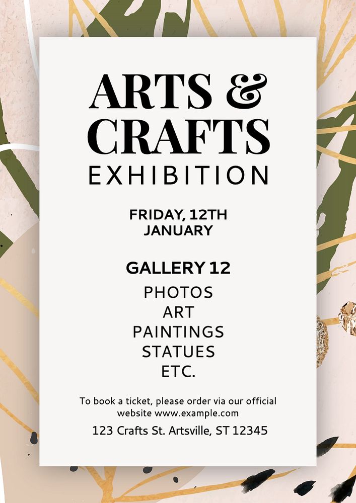 Art exhibition editable poster template