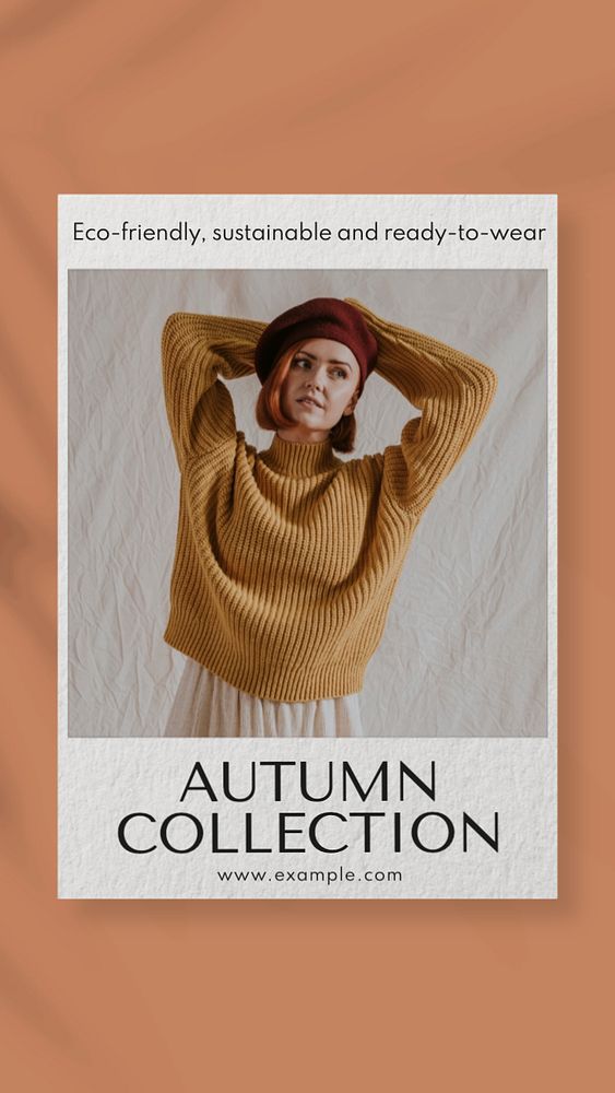 Autumn collection  Instagram story template, editable text