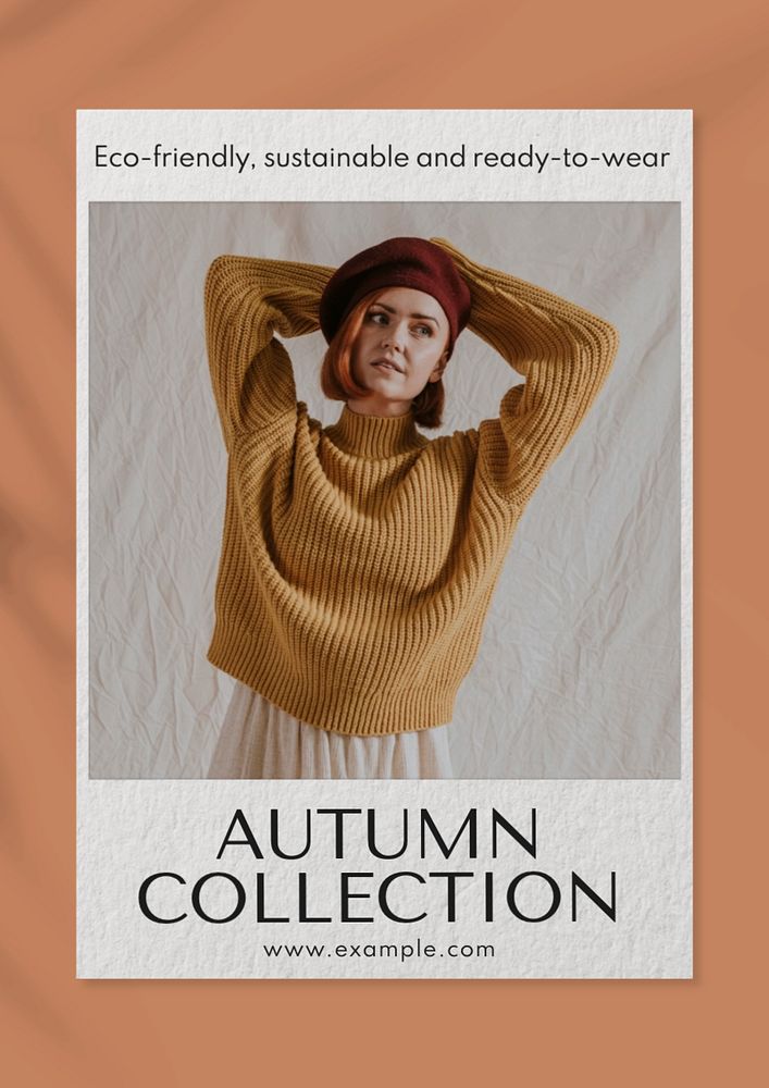 Autumn collection  poster template, editable text and design