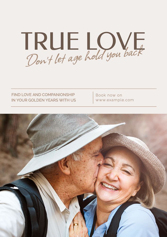 True love poster template, editable text and design