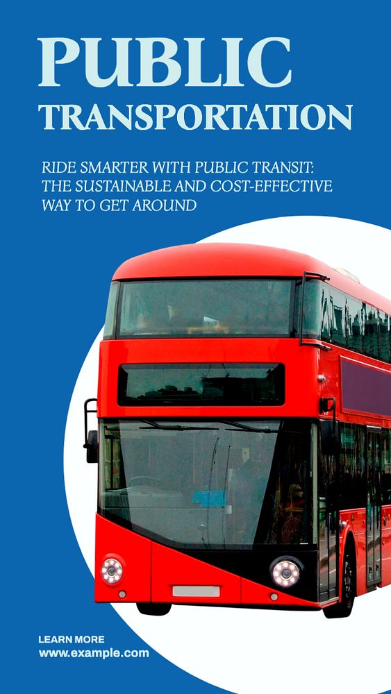 Public transportation  Instagram story template, editable text