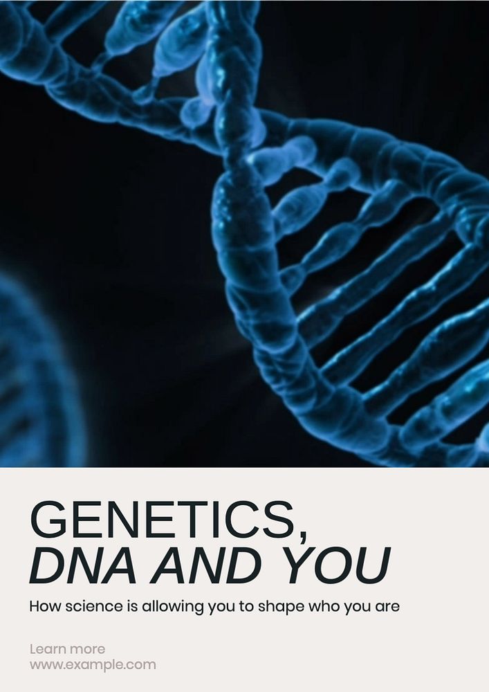 DNA test  poster template, editable text and design