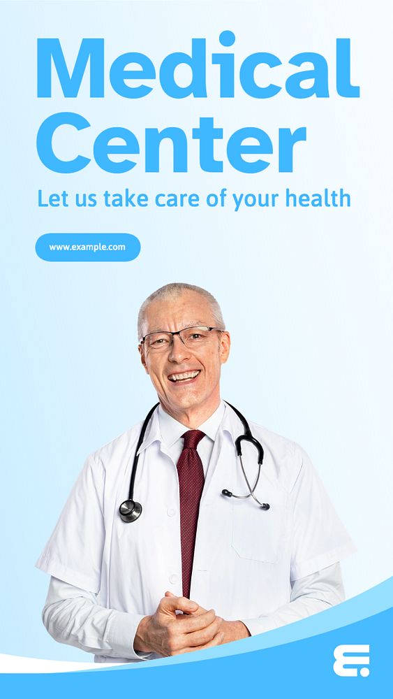 Medical center  Instagram story template, editable text