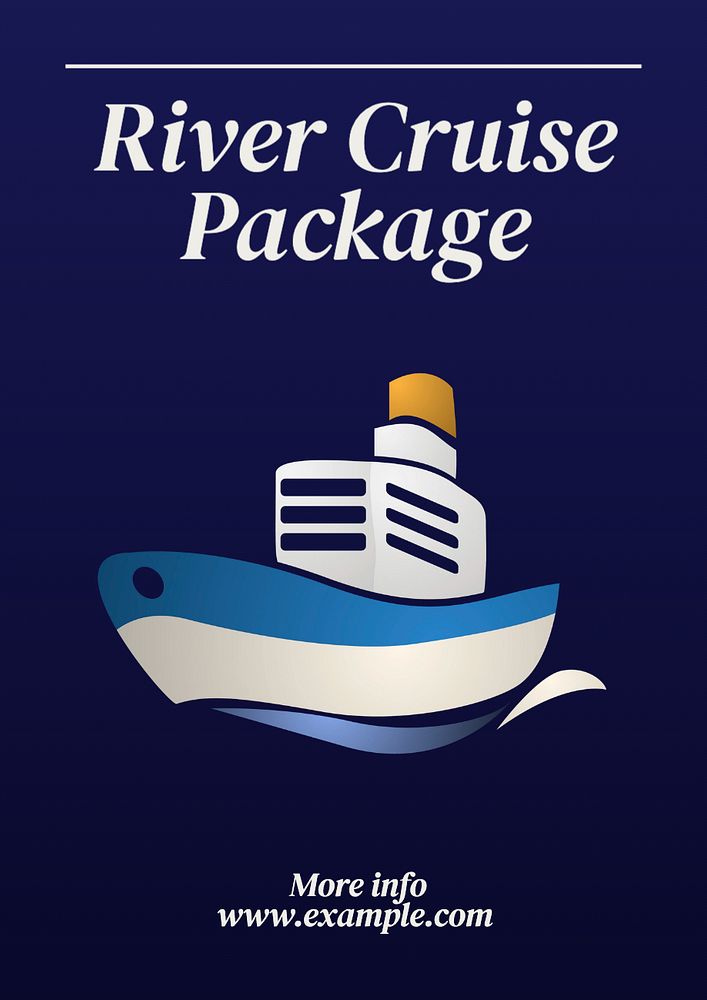 River cruise package  poster template, editable text and design