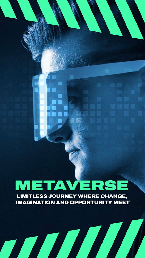 Metaverse  Instagram story template, editable text