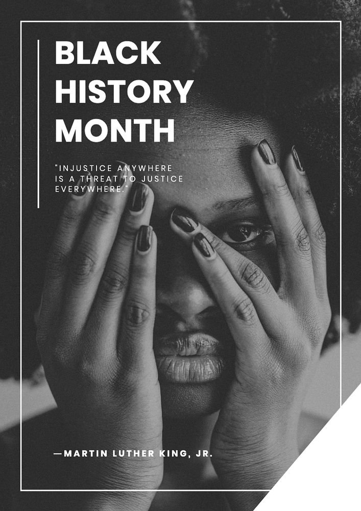 Black history month  poster template, editable text and design