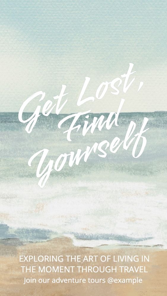 Lose yourself  Instagram story template, editable text