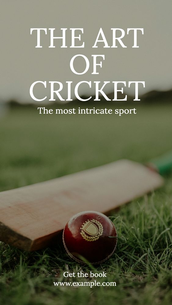 Cricket  Instagram story template, editable text