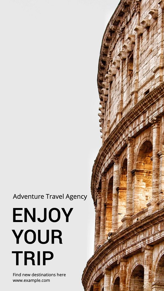 Enjoy your trip  Instagram story template, editable text