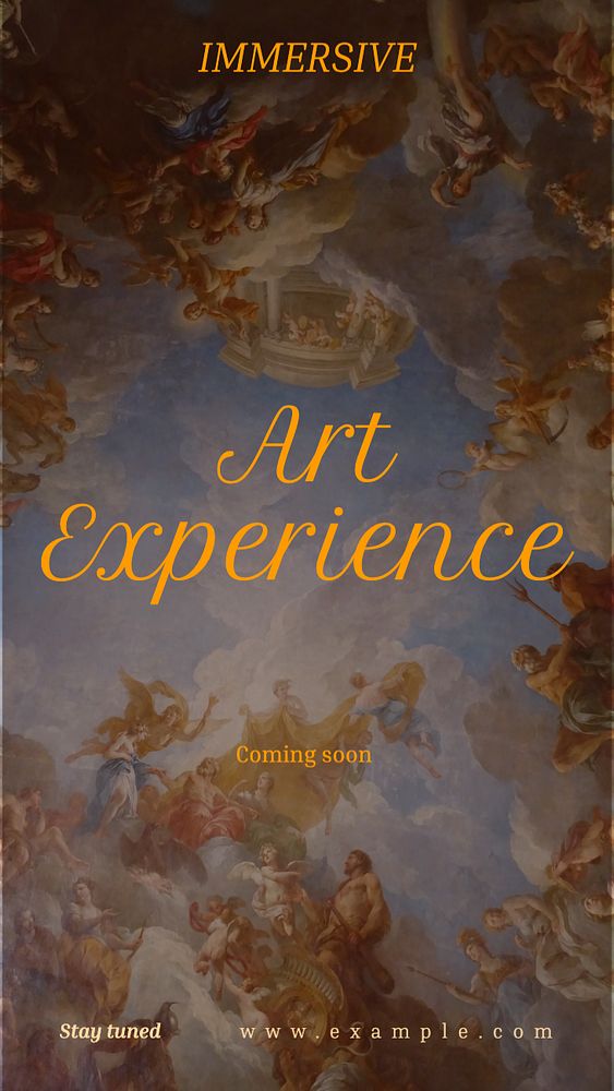 Immersive art experience  Instagram story template, editable text