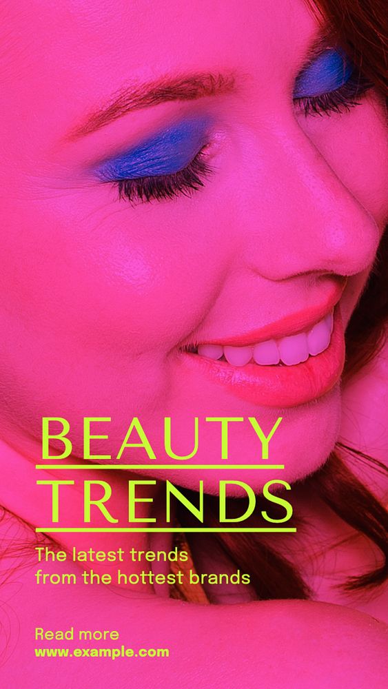 Beauty trends  Instagram story template, editable text