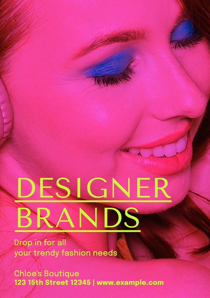 Designer brands  poster template, editable text and design