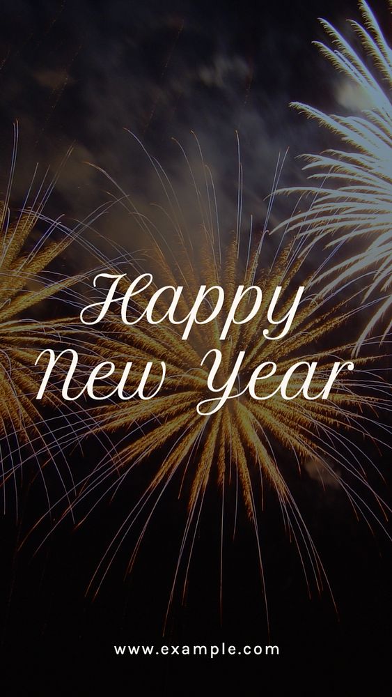 Happy New Year  Instagram story template, editable text