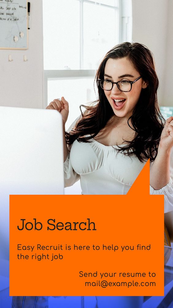 Job search Instagram story template, editable design