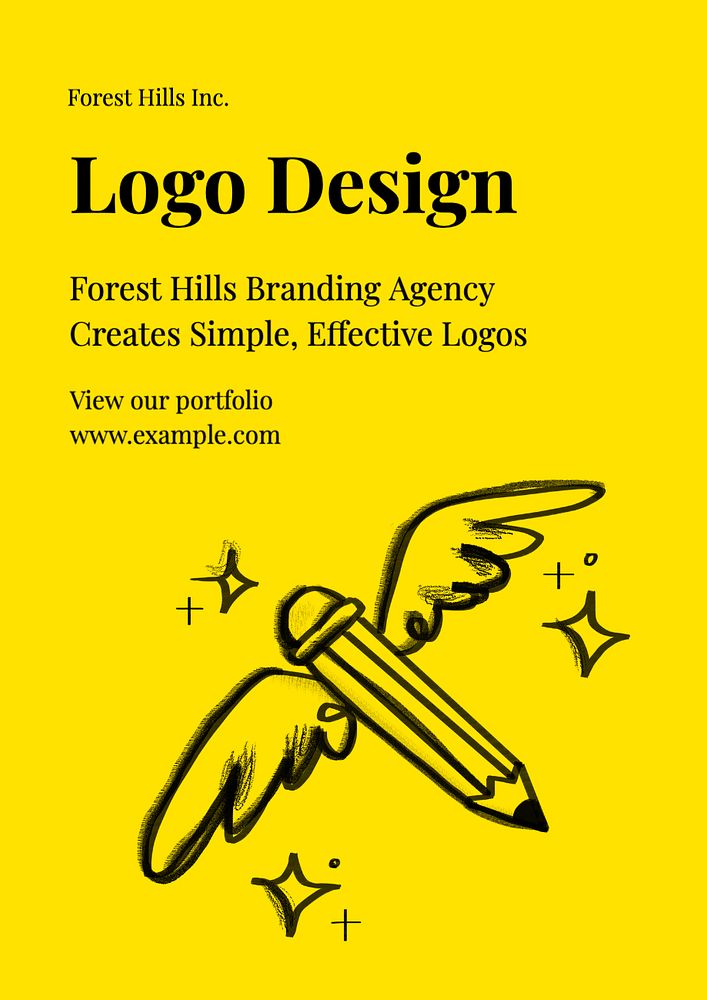 Logo design poster template and design