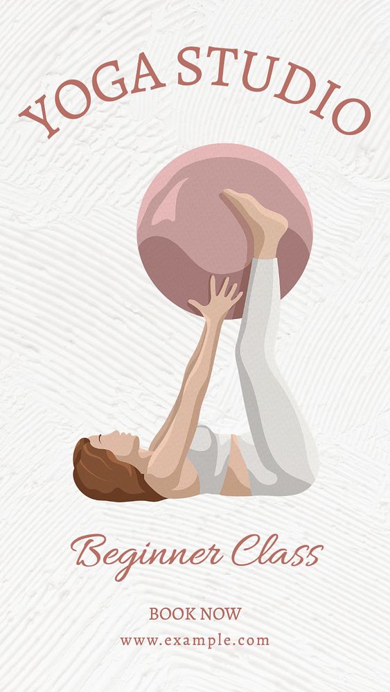 Yoga class advertisement Instagram story template, editable design