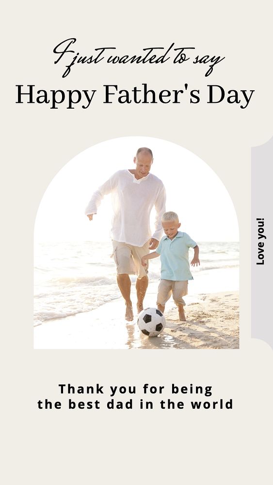 Father's day  Instagram story template, editable text