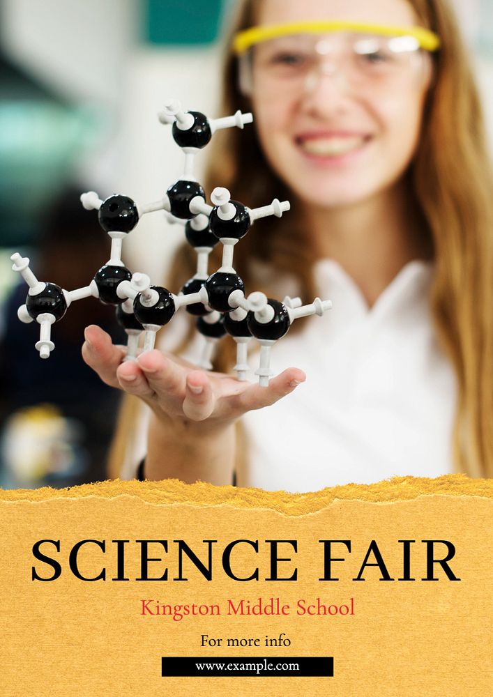 Science Fair  poster template, editable text and design