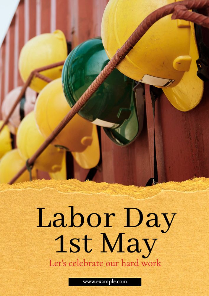 Labor day  poster template, editable text and design