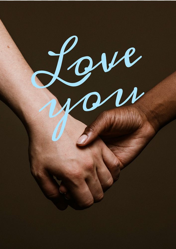 love you  poster template, editable text and design