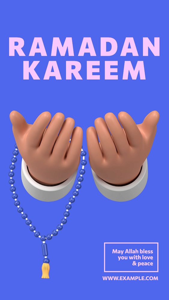 Ramadan Kareem  Instagram story template, editable text