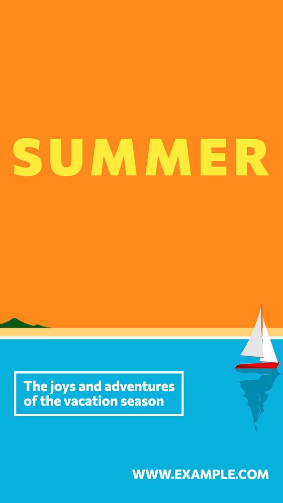 Summer  Instagram story template, editable text