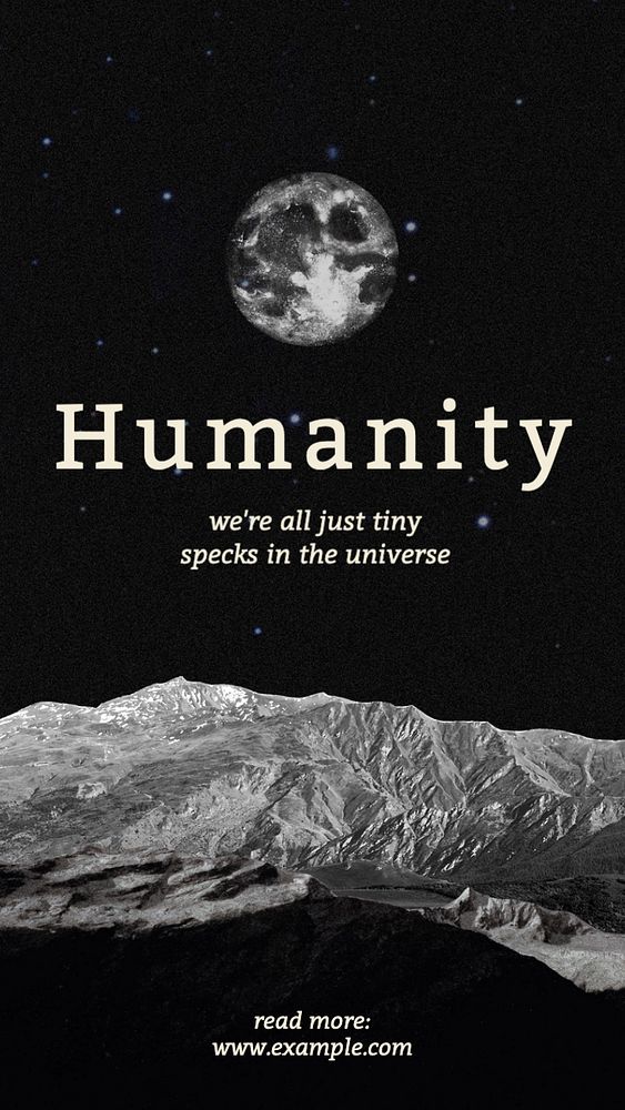 Humanity Instagram story template, editable design