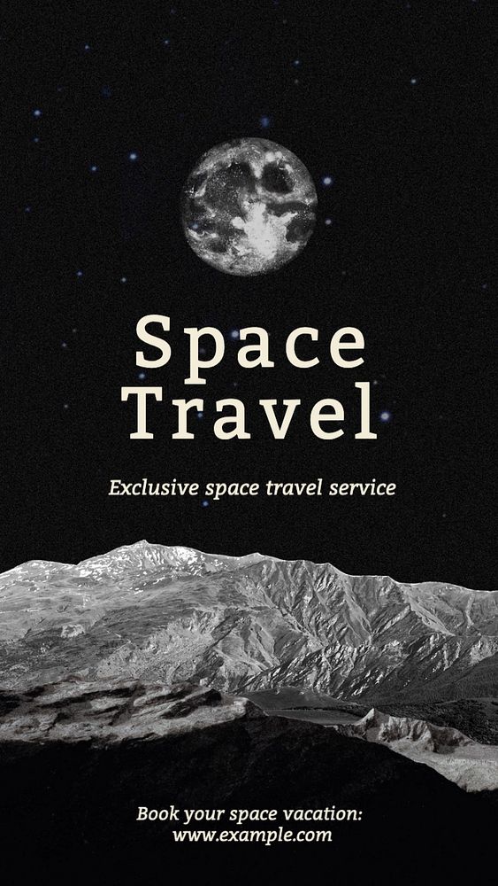 Space travel Instagram story template, editable design