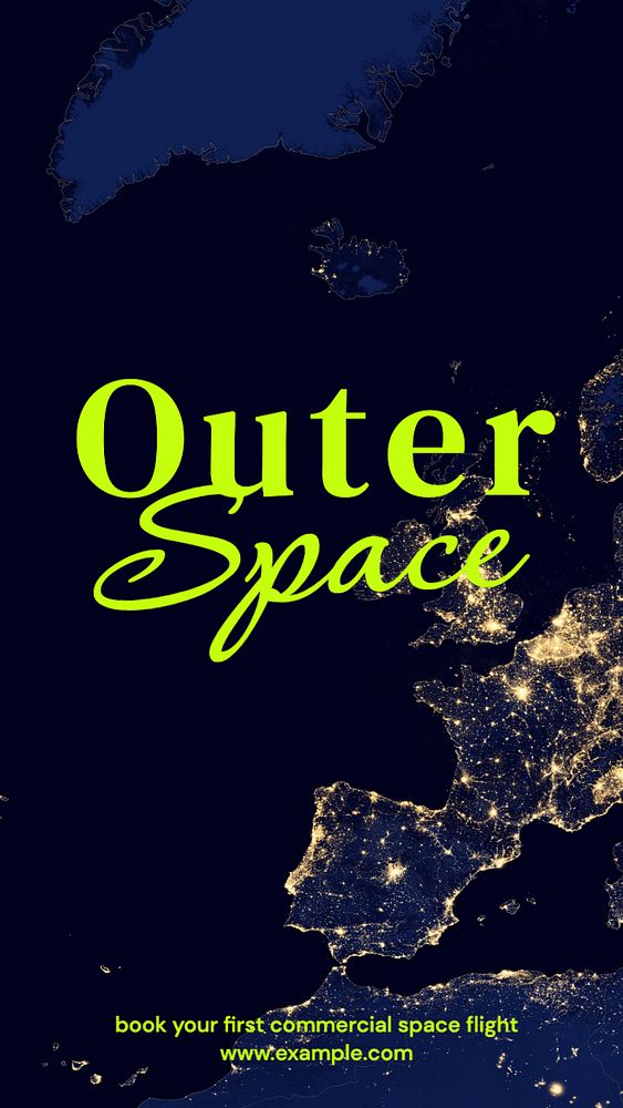 Outer space Instagram story template, editable design