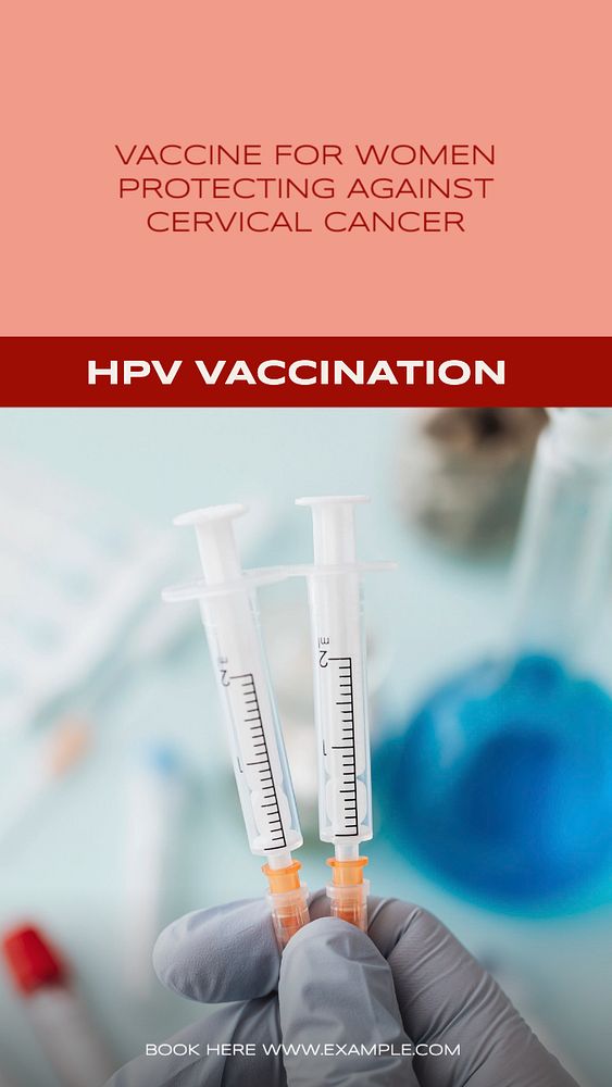 HPV vaccination Instagram story template, editable design