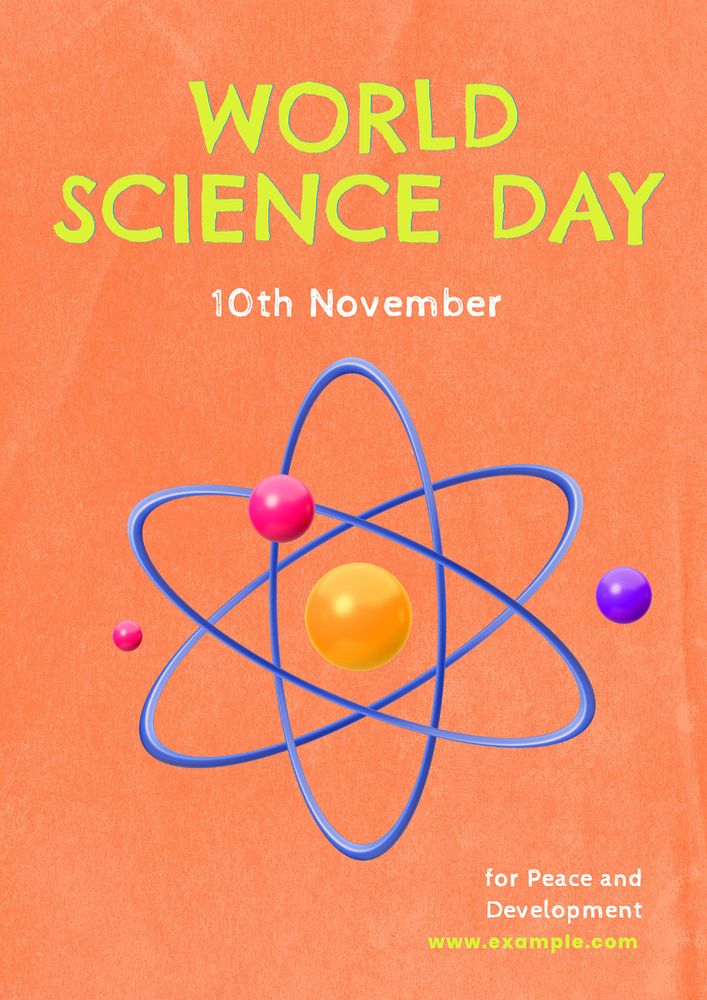 Science day  poster template, editable text and design