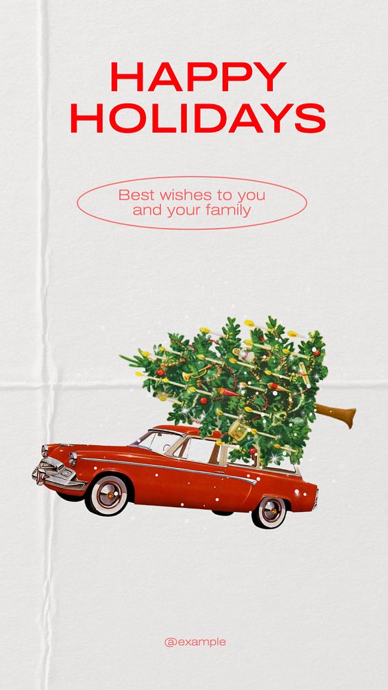 Happy holidays  Instagram story template, editable text