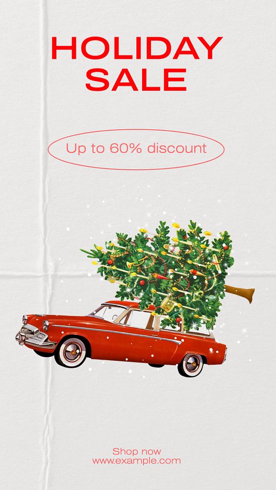 Holiday sale  Instagram story template, editable text