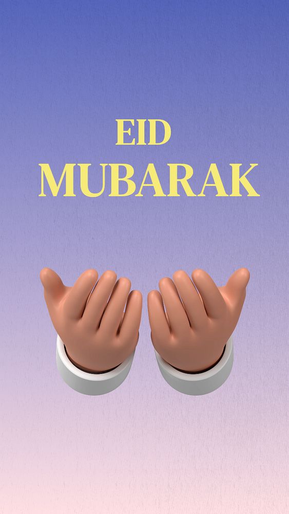 Eid Mubarak  Instagram story template, editable text