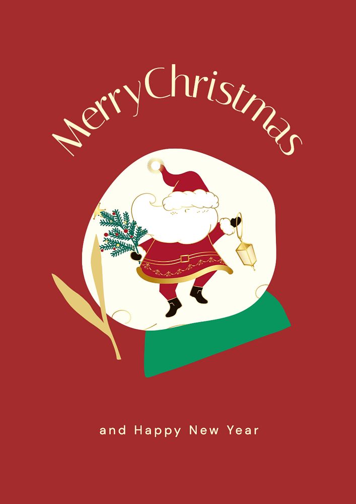 Merry Christmas  poster template, editable text and design