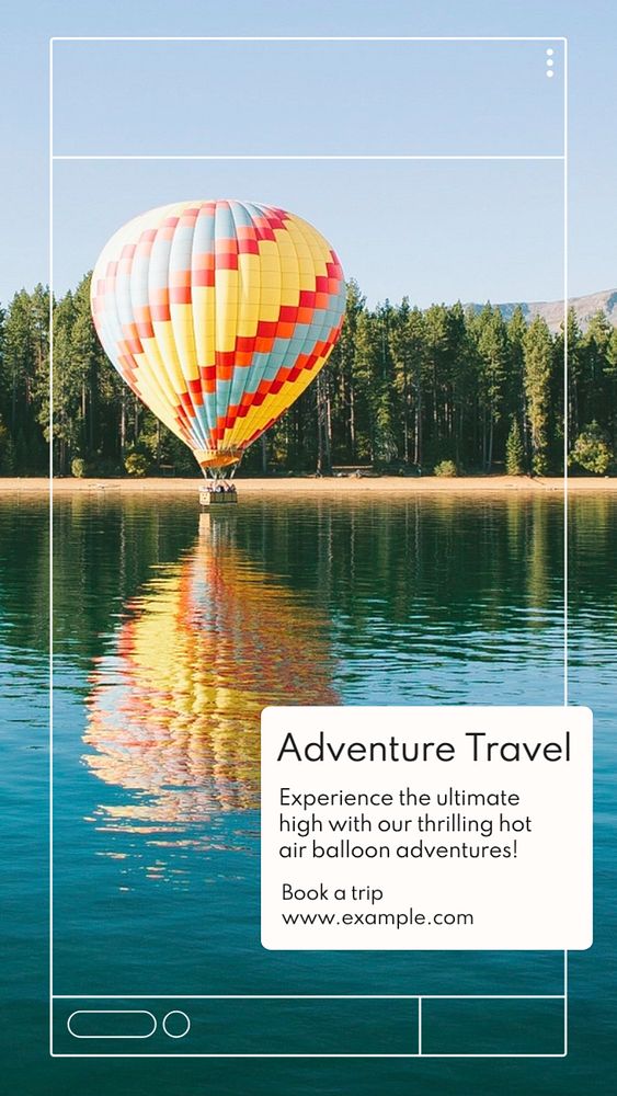 Adventure travel  Instagram story template, editable text